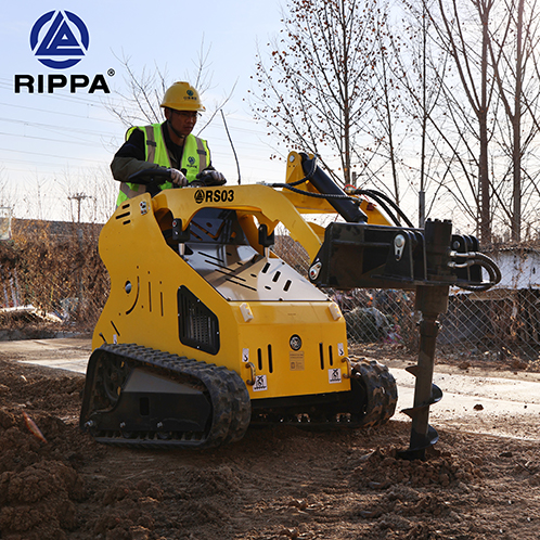 RIPPA skid loader with Rotarydrilling auxiliary tool: opening a new realm of efficient operation-Mini Excavators For Sale - Rippa® China Manufacturer